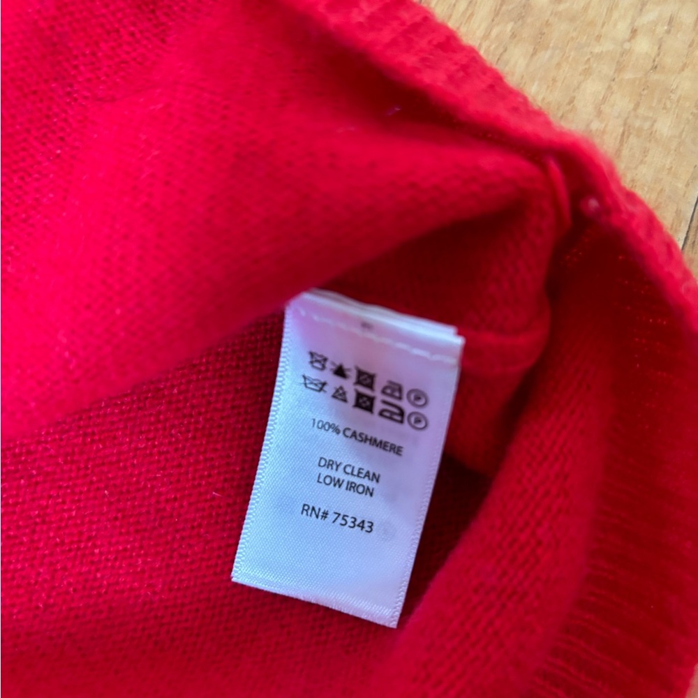 100% cashmere sweater holiday red size S - Picture 2 of 3